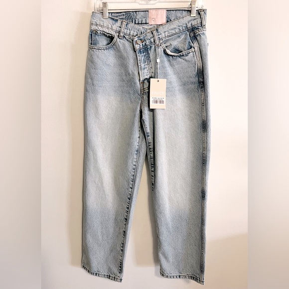 REVICE Y2K NWT 90’s Baby Jeans. Crossover Button Fly Waist. Straight Leg… - Picture 1 of 11